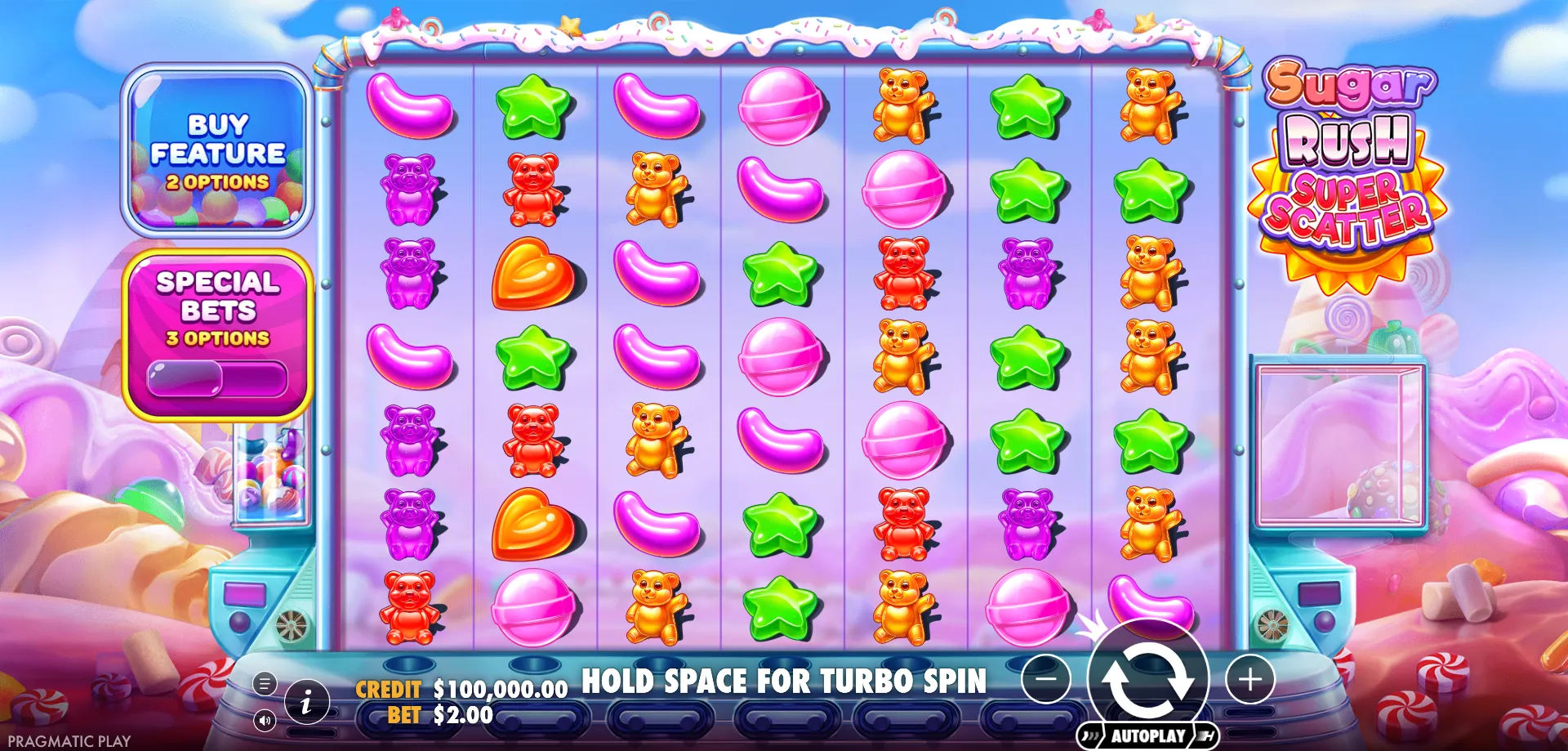 Demo-l&auml;ge &mdash; Spela Sugar Rush Super Scatter Gratis